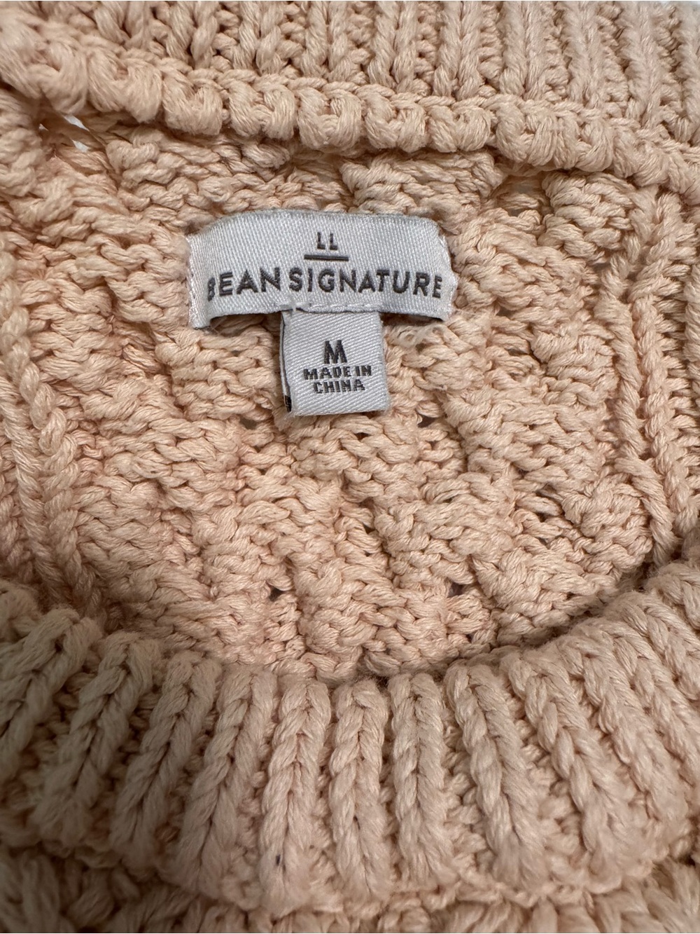 LL Bean Signature Cable Knit Crewneck Sweater - Picture 6 of 11